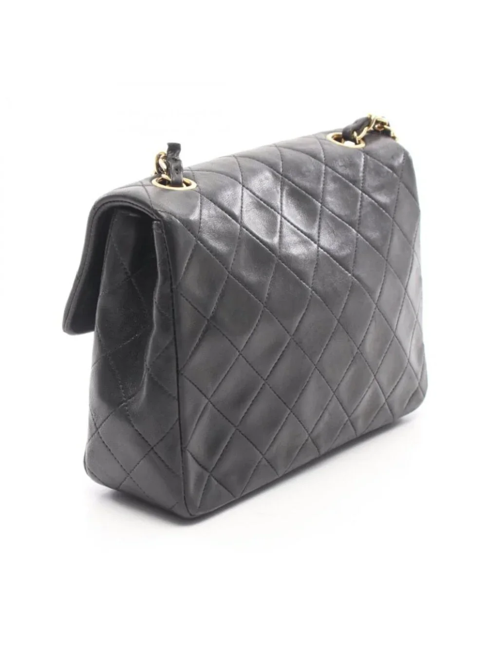 Chanel Shoulder Bag Mini Quilted 20 Black Lambskin Mini Chain